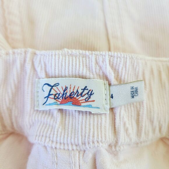 Faherty Shorts 4 Pink Organic Cotton Corduroy Patch Pocket Lightweight - Picture 5 of 10